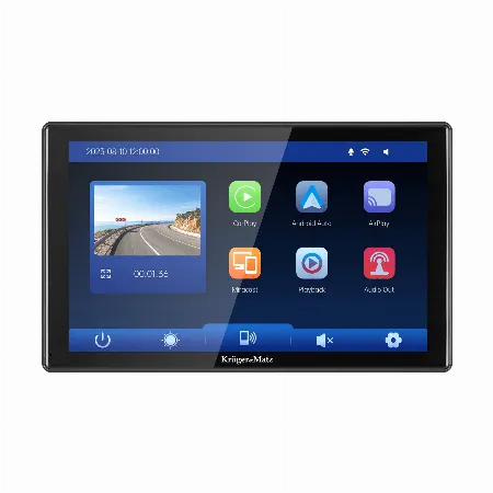 Statie multimedia 9 inch Kruger&Matz KM2022 cu Android Auto, Apple CarPlay, DVR si camera de marsarier