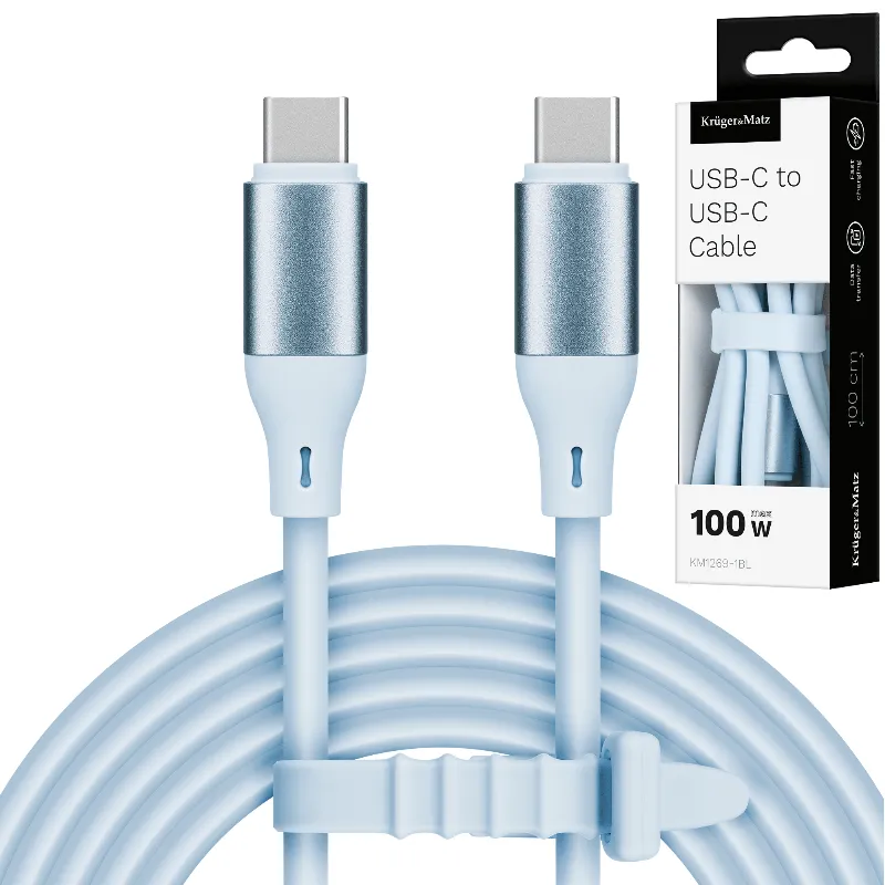 Cablu Silicon Type C-Type C 100W 1M Basic Kruger Matz