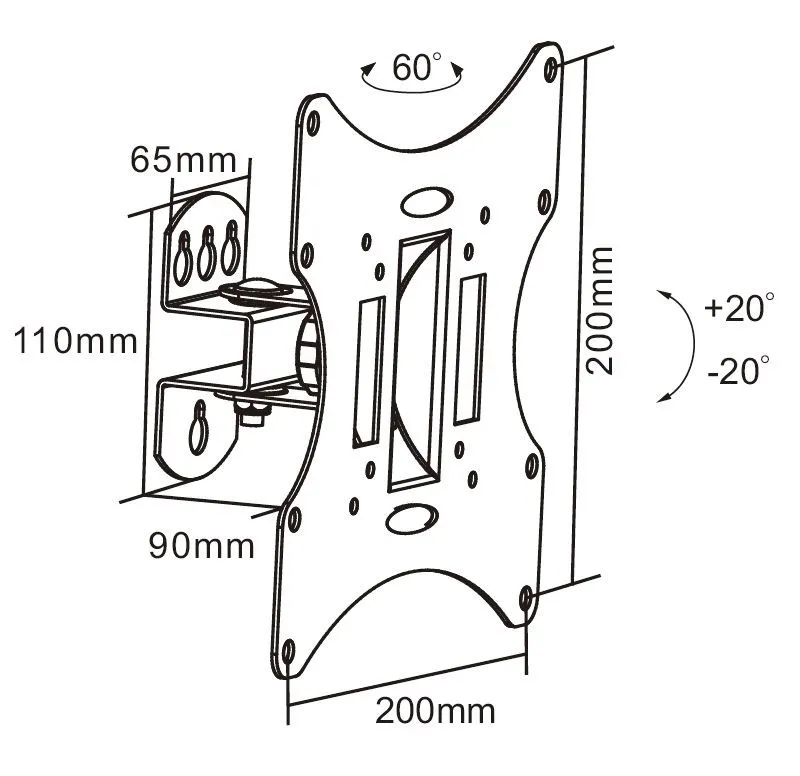 Suport LCD 23 - 42 Inch 30 KG Negru
