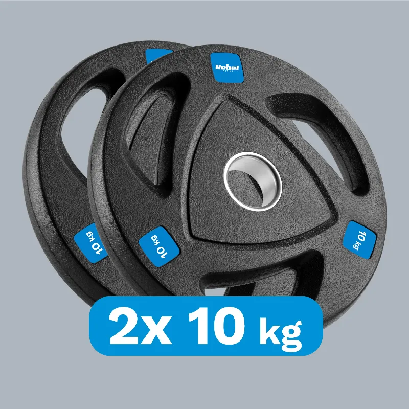 Disc Greutate Fonta Cauciucata Set 2 X 10 KG Rebel Acti