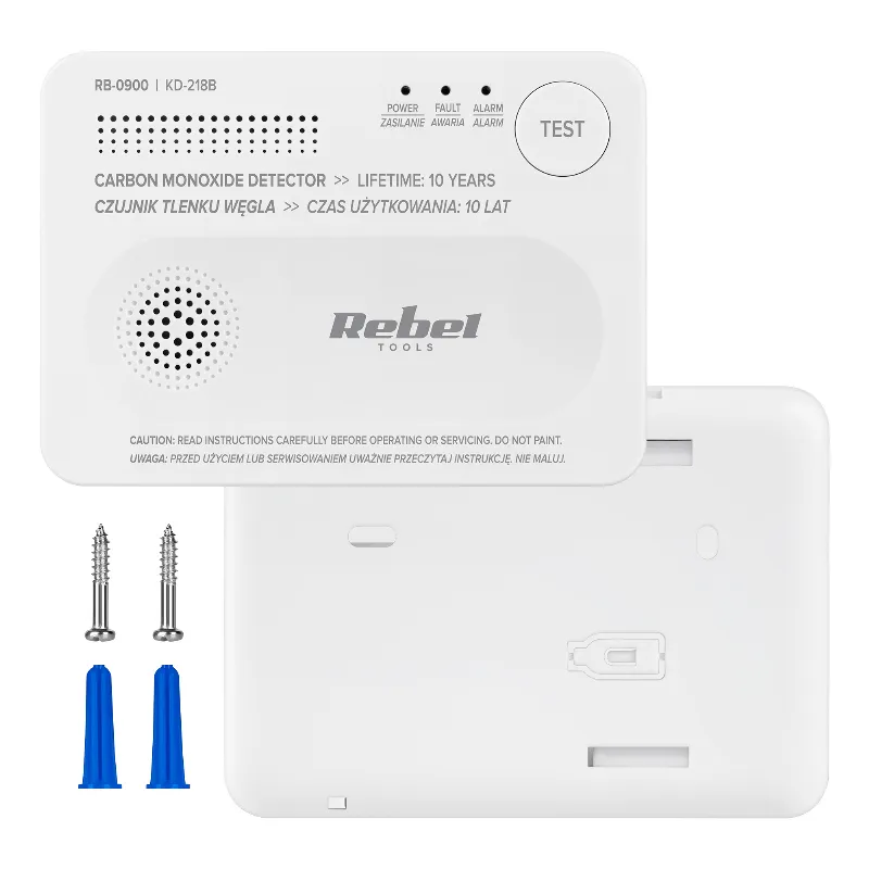 Detector Senzor Monoxid de Carbon Rebel