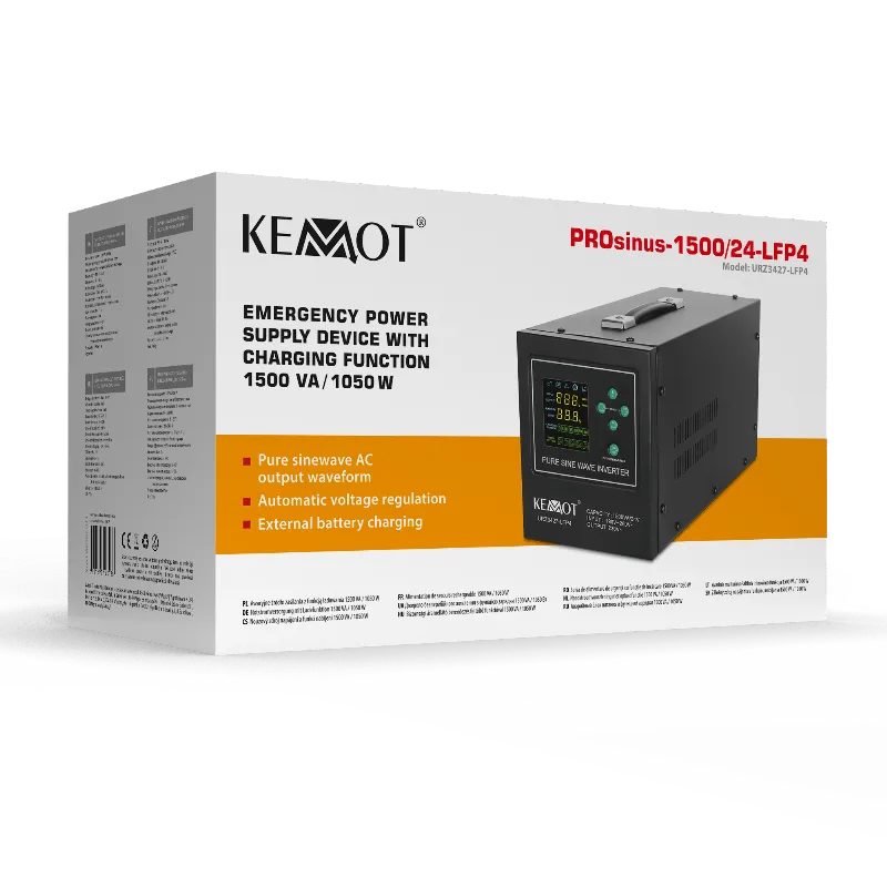 UPS Centrale Termice Sinus Pur 1500VA/1050W 24V Kemot