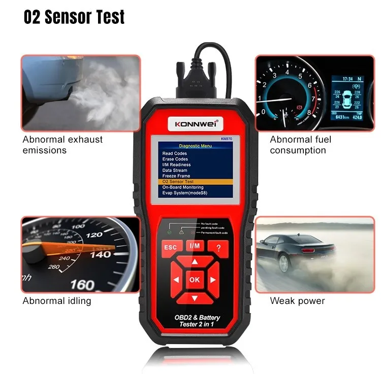 Multimetru Diagnoza Auto OBD2 KW870 Konnwei