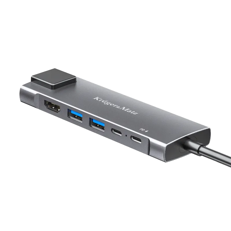 Adaptor Hub USB Tip C HDMI/2X USB3.0/2X USB Tip C/RJ45