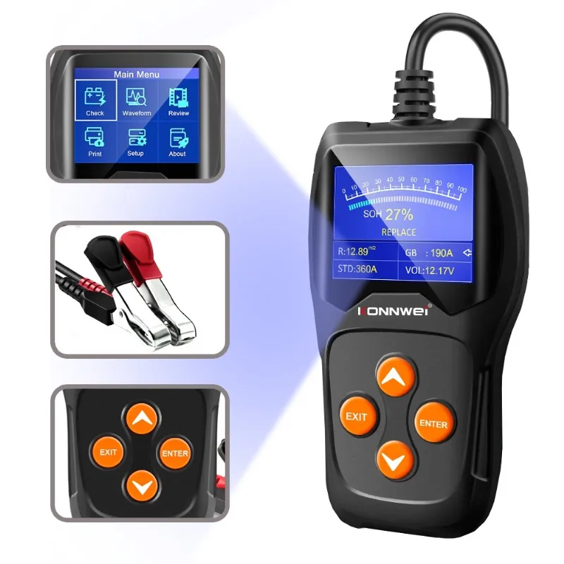 Tester Baterii Auto KW600 Konweii