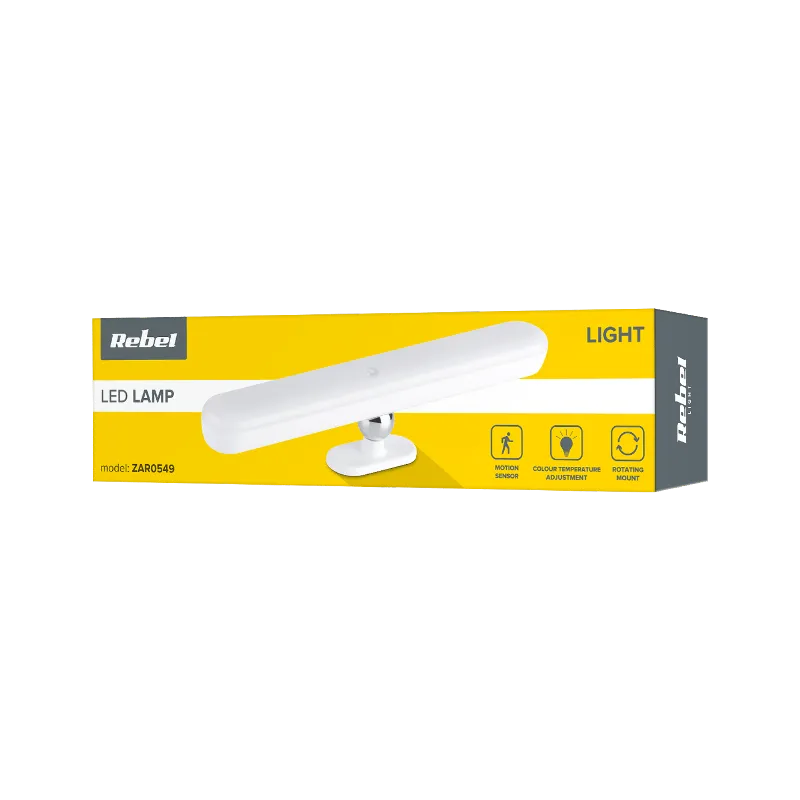 Lampa LED Rotativa Senzor Miscare Acumulator Rebel