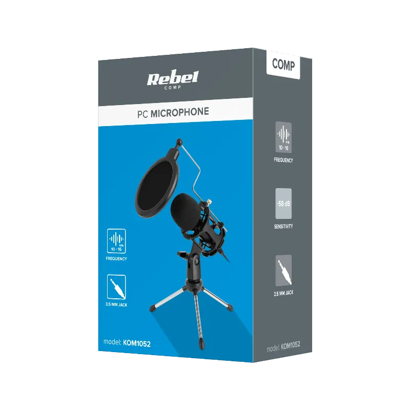 Microfon USB cu Trepied si Filtru Rebel