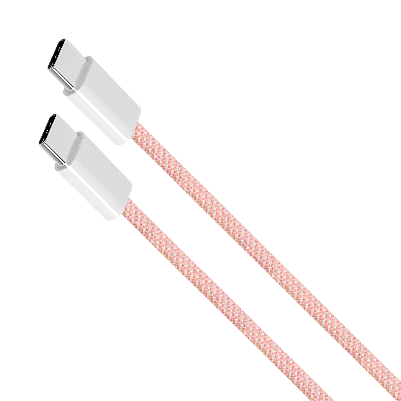 Cablu USB-C - USB-C 60 W 1,5 m roz Krüger&Matz Basic