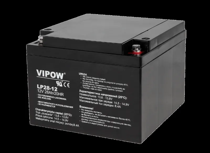 Acumulator Stationar AGM VRLA 12V 28AH Vipow