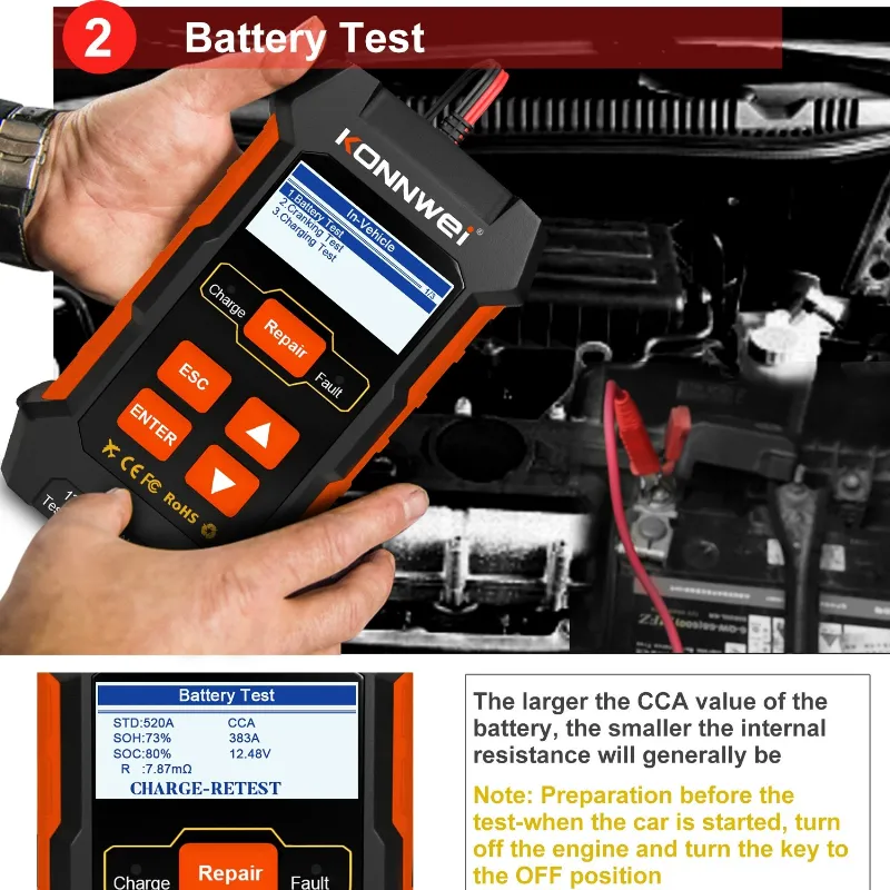 Tester Baterii KW520 Konnwei