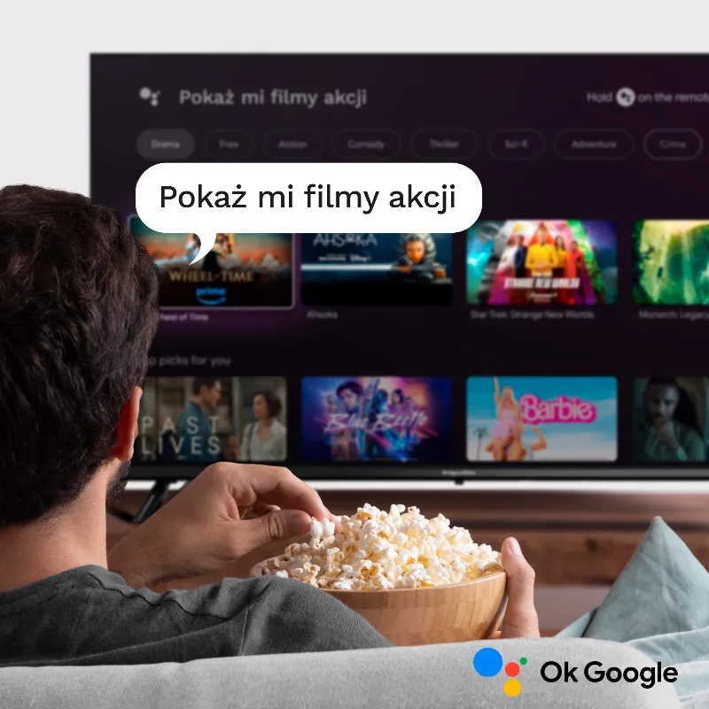 Google Smart TV 55 Inch 141CM Ultrahd 4K Kruger Matz