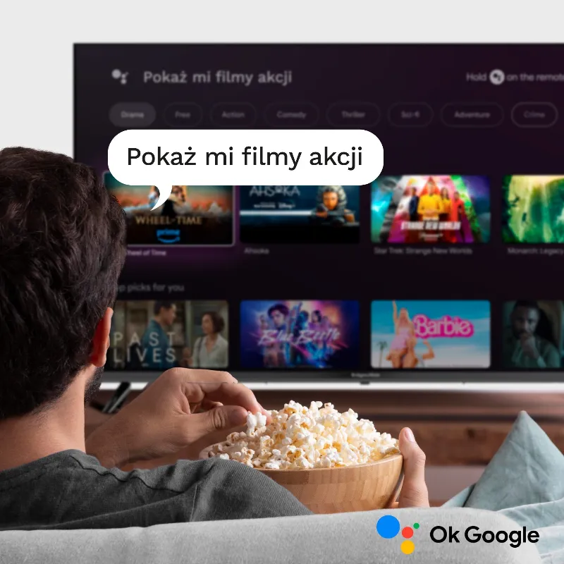 Google Smart TV 43 Inch 108CM H265 HEVC Kruger Matz