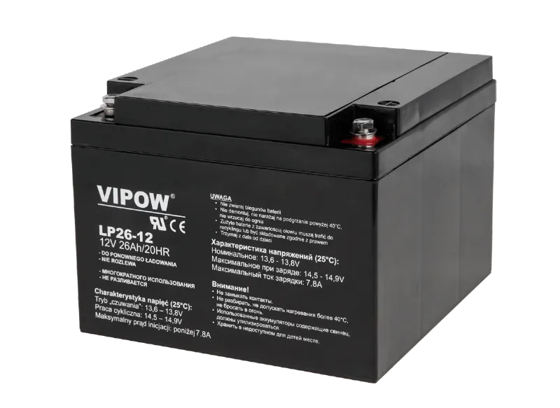 Acumulator Stationar AGM VRLA 12V 26AH Vipow