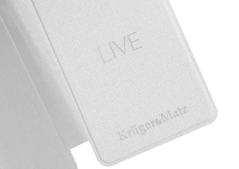 Flip Cover Alb Live Kruger Matz
