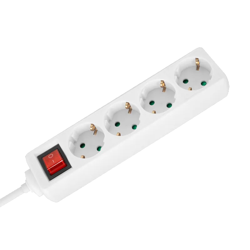 Prelungitor 4 Prize cu Intrerupator 3X1.5MM 3.0M Rebel