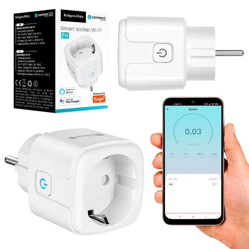 Priza Smart Wifi Connect P4 Tuya Kruger Matz