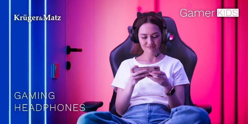 Casti Gamer Kids Kruger Matz Roz