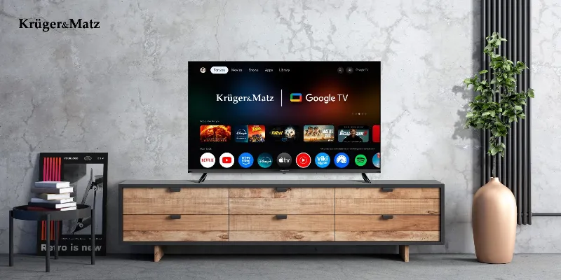 Google Smart TV 5.0 40 Inch 101CM H265 HEVC Kruger Matz