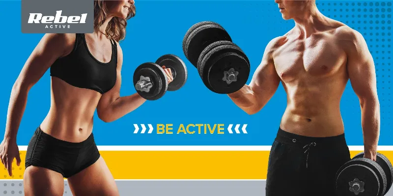 Disc Greutate Fonta Cauciucata Set 30 KG Rebel Active