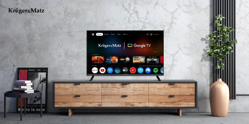 Google Smart TV 5.0 32 Inch 81CM H265 HEVC Kruger Matz