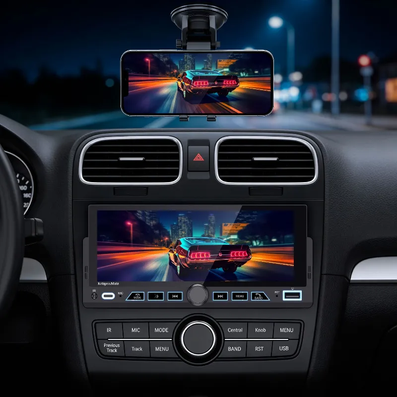 Player Auto 1 din 4X60W Carplay Androidauto Kruger Matz