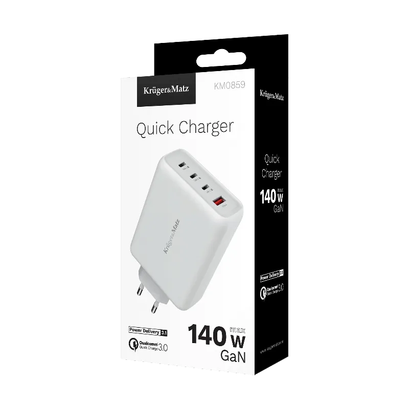Incarcator Retea PD 3.1 QC 3.0 Gan 140W Kruger Matz