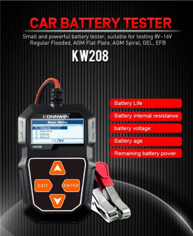 Tester Baterii KW208 Konnwei