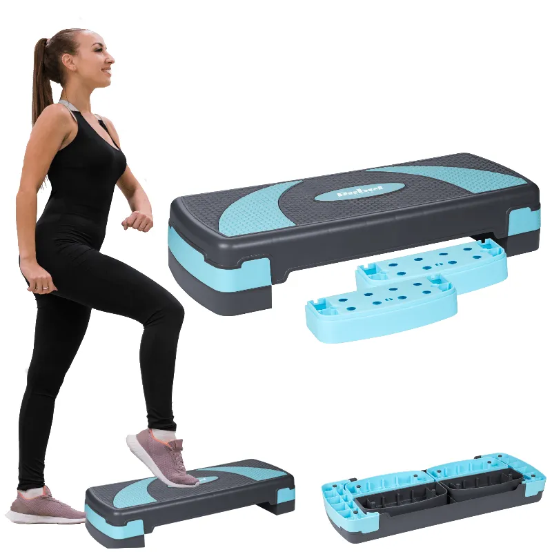 Stepper Aerobic 3 Nivele Gri Albastru Rebel Active