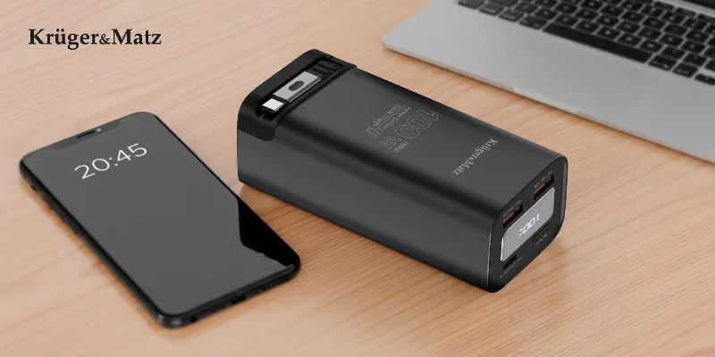 Power Bank 20000 MAH Li-Ion 100W QC PD Kruger Matz