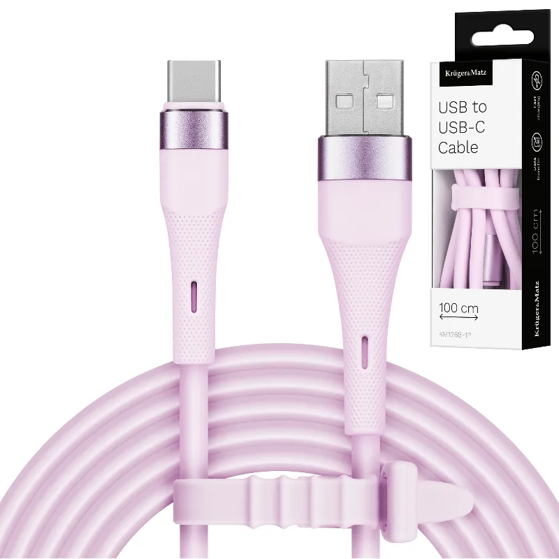 Cablu Silicon USB-USB Type C 1M Basic Kruger Matz