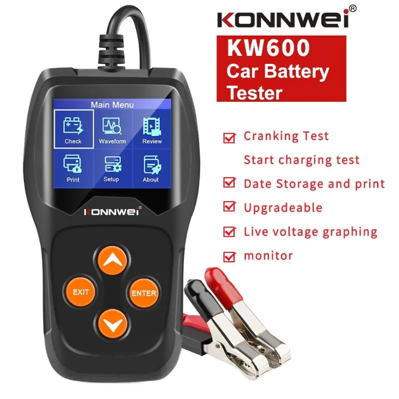 Tester Baterii Auto KW600 Konweii