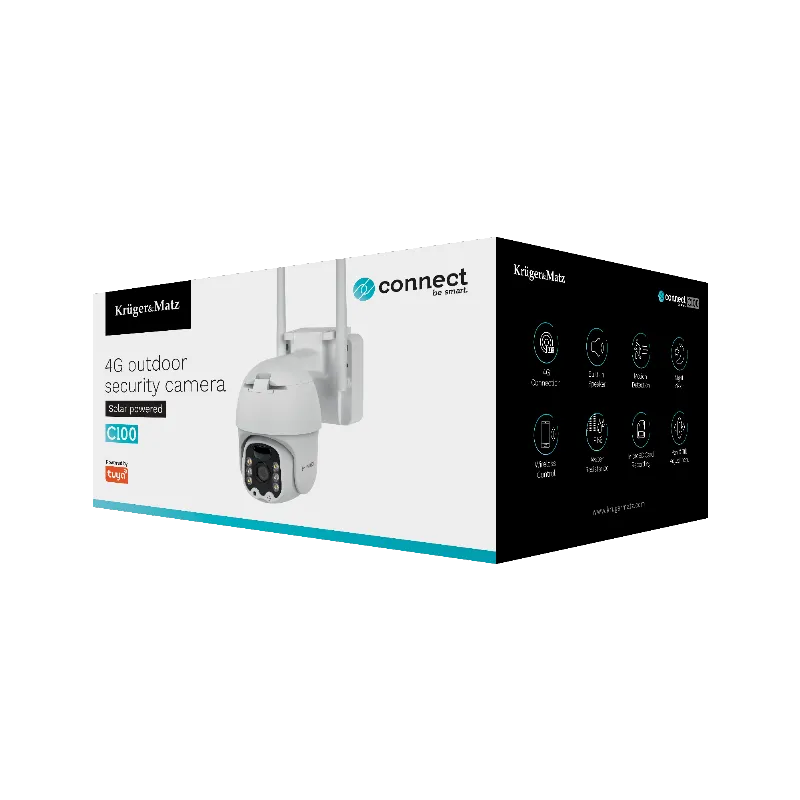 Camera 4G 3 Mpx Connect C100 Solar Tuya K M