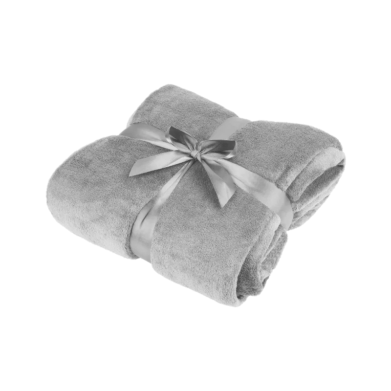 Patura Fleece Polar 200X220CM Gri Teesa