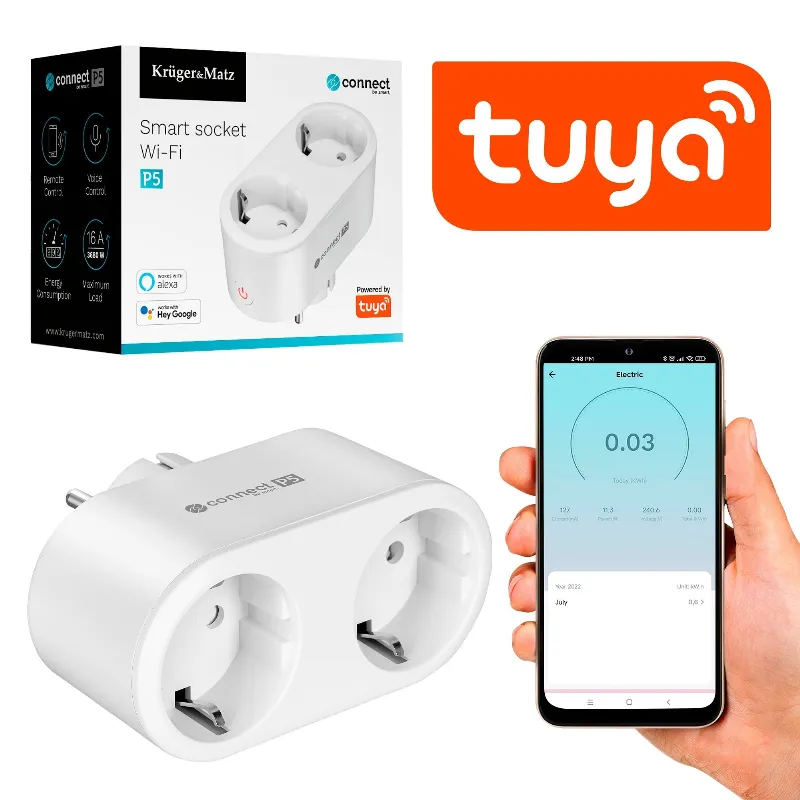 Priza Smart Wifi Connect P5 Tuya Kruger Matz