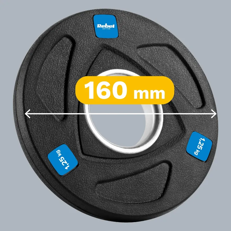 Disc Greutate Fonta Cauciucata Set 4 X 1.25 KG Rebel AC