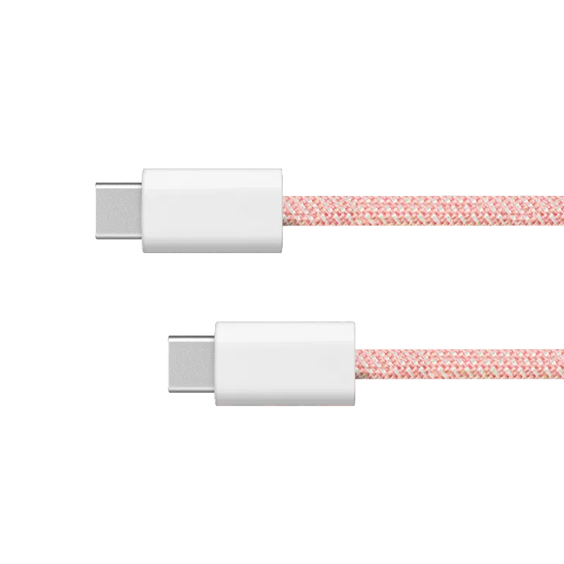 Cablu USB-C - USB-C 60 W 1,5 m roz Krüger&Matz Basic