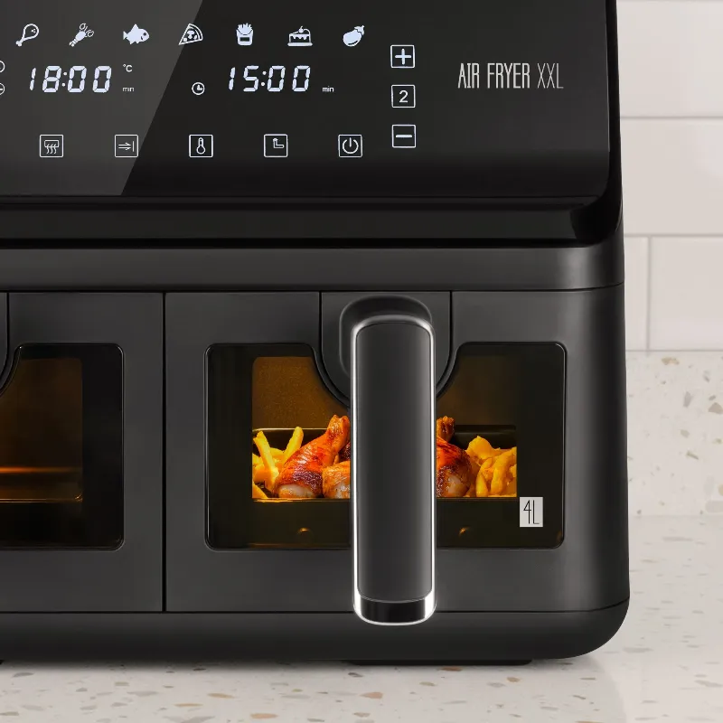 Friteuza Dubla Airfryer 8L 2700W Teesa Air Fryer Dual