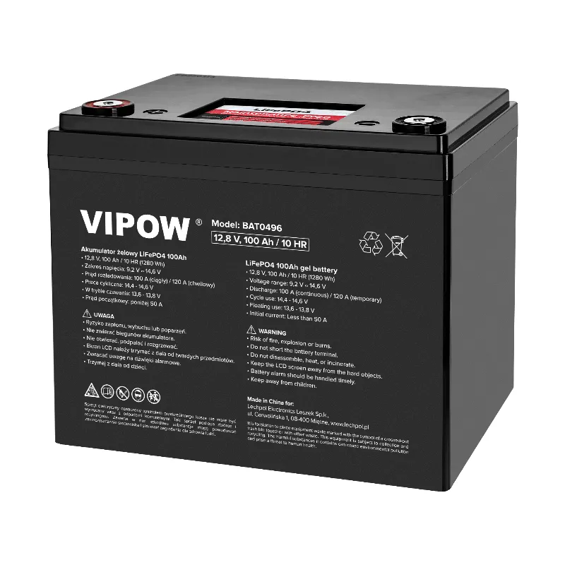 Acumulator LiFePO4 12,8 V 100 Ah cu BMS