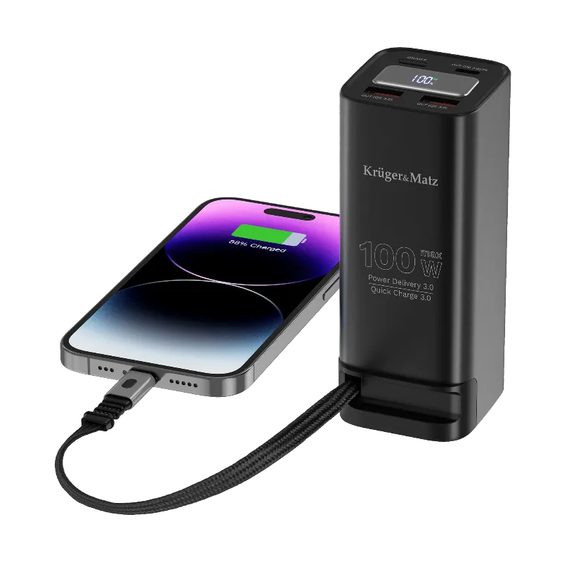 Power Bank 20000 MAH Li-Ion 100W QC PD Kruger Matz