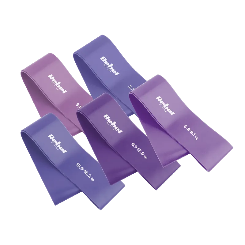 Set 5 Benzi Elastice Latex Mini Band 2-18KG Rebel Activ