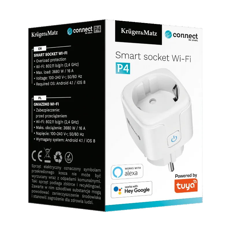 Priza Smart Wifi Connect P4 Tuya Kruger Matz