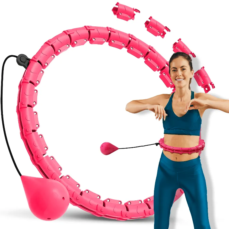 Cerc Fitness Smart Hula Hoop 50 CM Roz Rebel Active