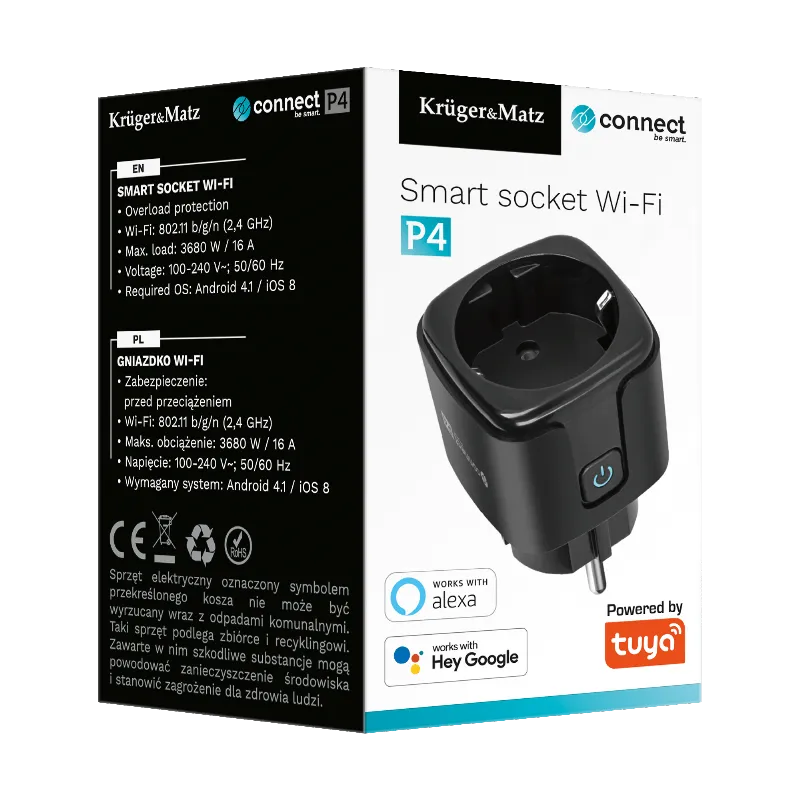 Priza Smart Wifi Connect P4 Tuya Kruger Matz