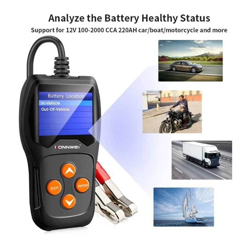 Tester Baterii Auto KW600 Konweii