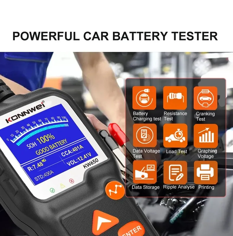 Tester Baterii KW650 Konnwei