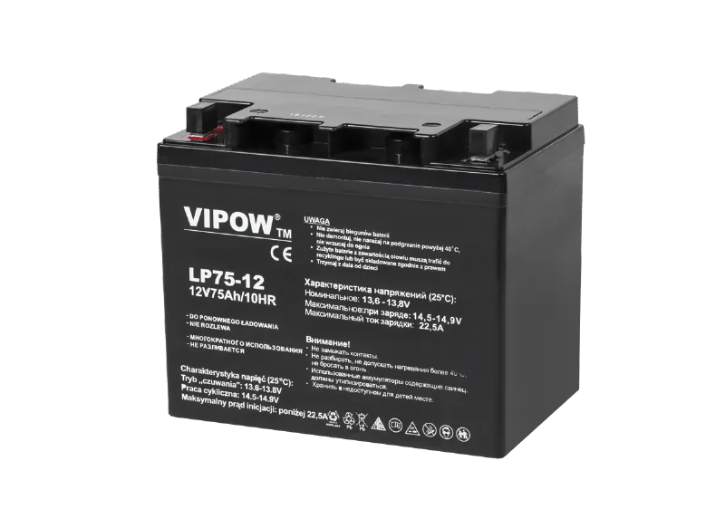 Acumulator Stationar AGM VRLA 12V 75AH Vipow