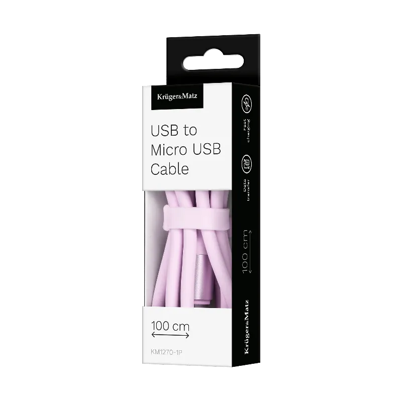 Cablu Silicon USB-Micro USB 1M Basic Kruger Matz