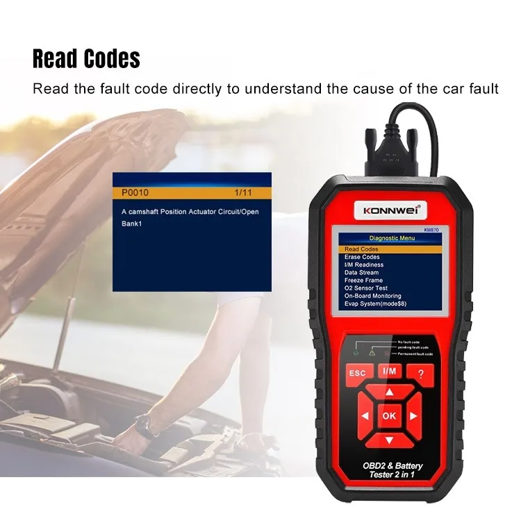 Multimetru Diagnoza Auto OBD2 KW870 Konnwei