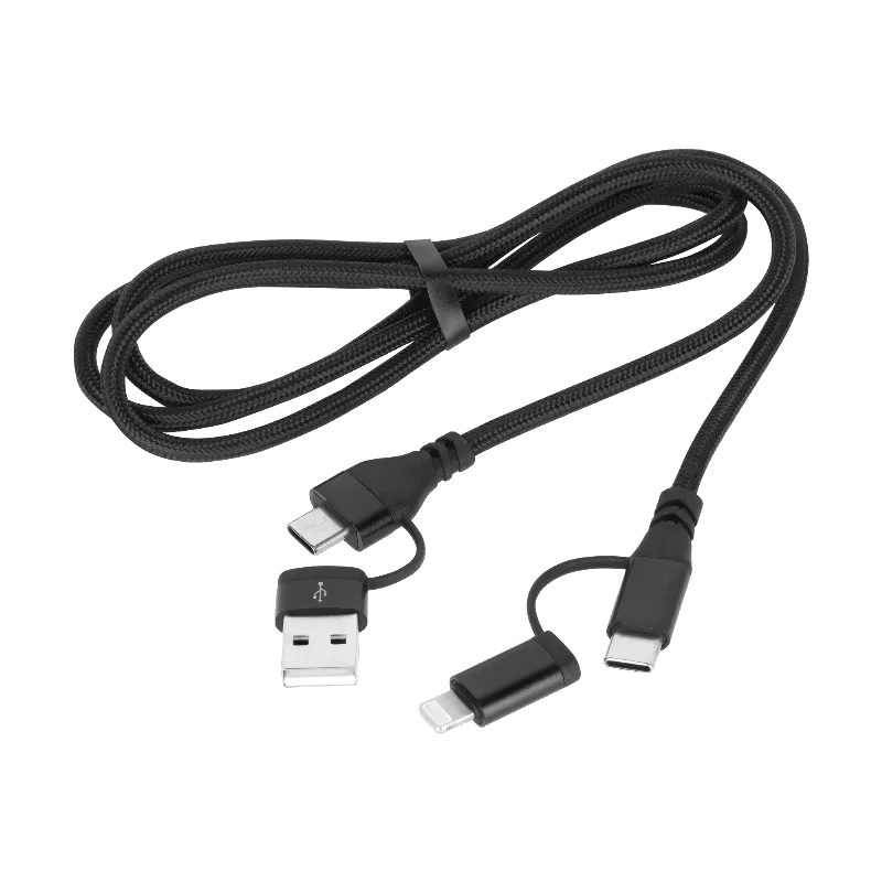Cablu USB A/C - USB C/Lightning (2+2) 1M
