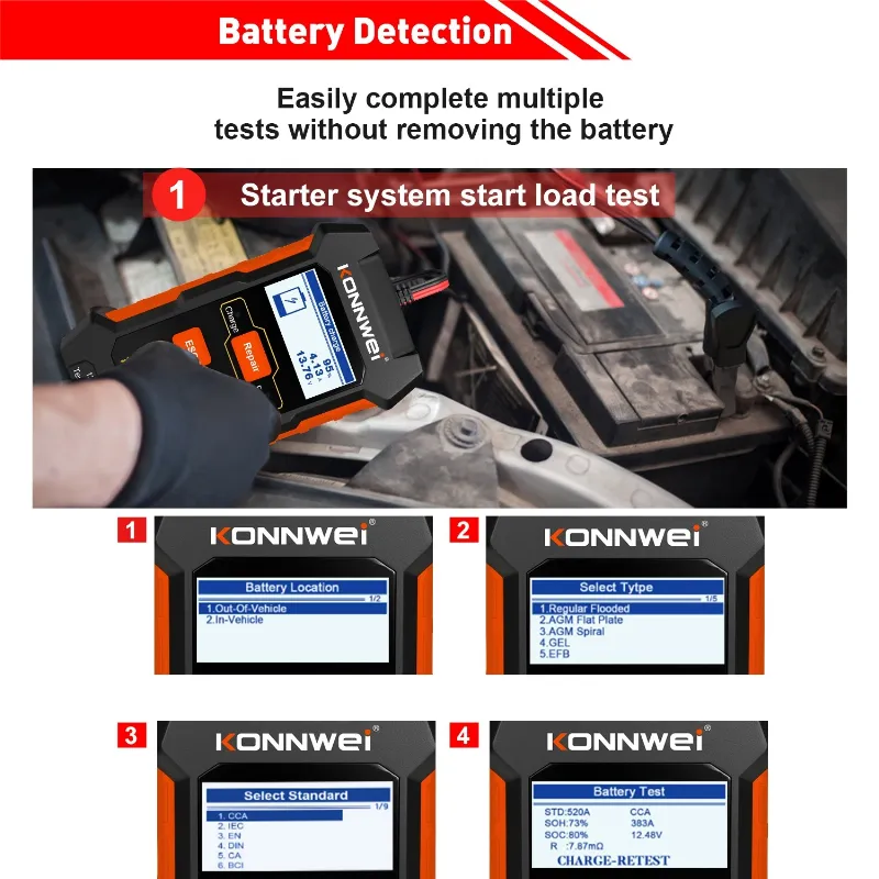 Tester Baterii KW520 Konnwei